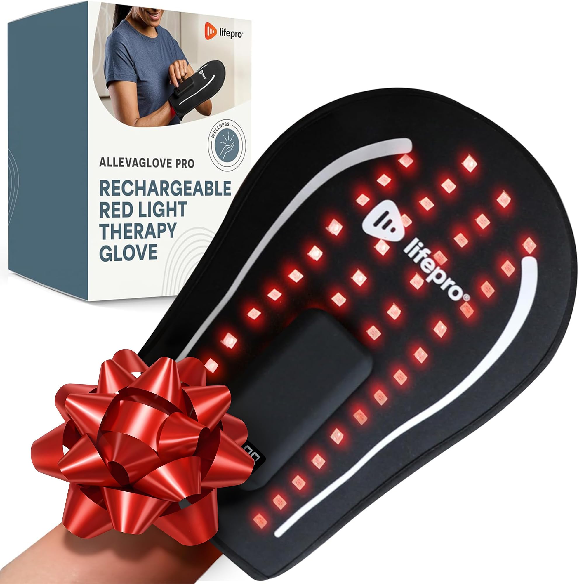 Red Light Therapy Glove - Rechargeable LED Near Infrared Light Therapy Glove, for Hand Stiffness - Red Light Therapy at Home - Red Light Therapy Device Glove or Light Therapy Products