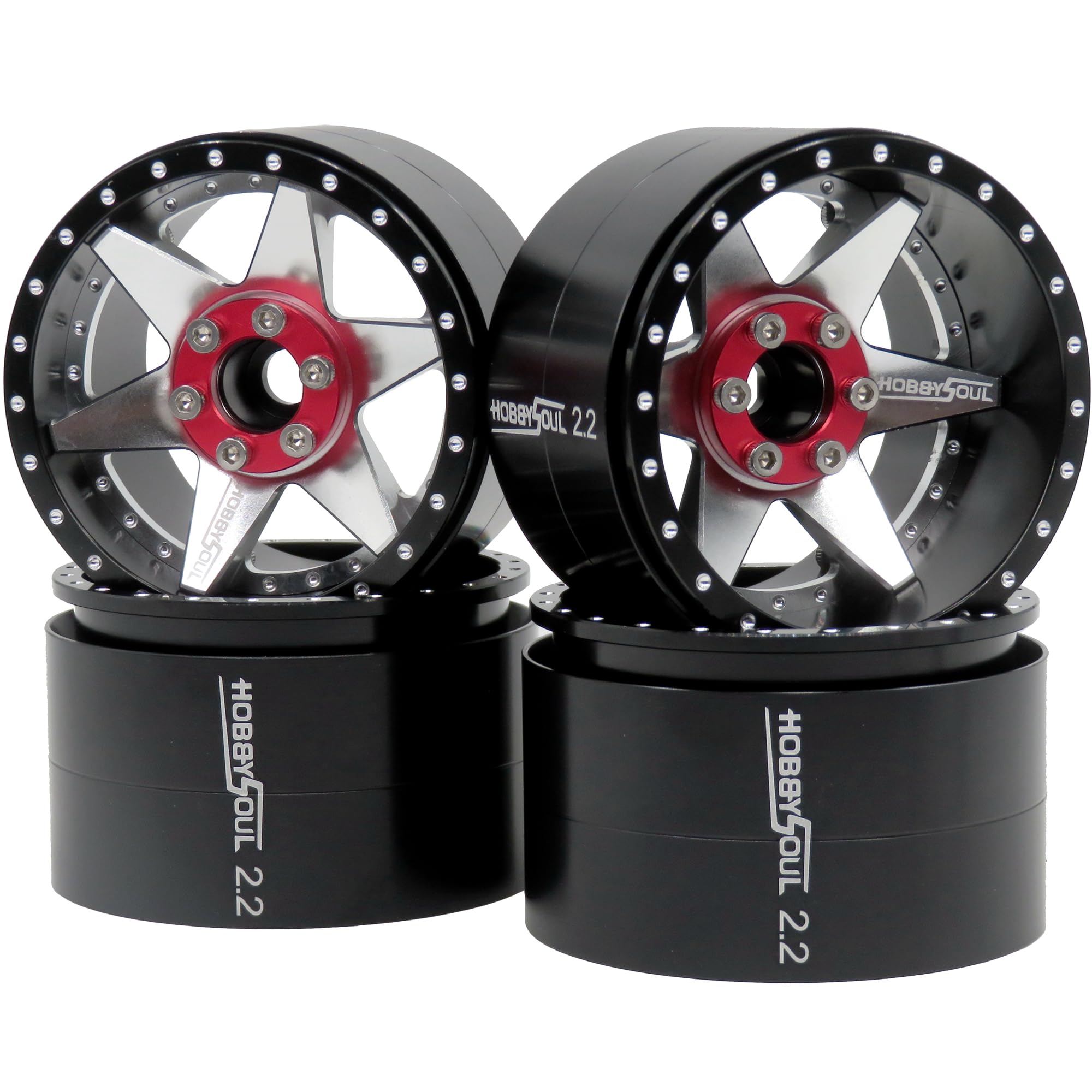 Amazon.co.jp: HOBBYSOUL RC 2.2 ビードロックホイール 調節可能 4つの