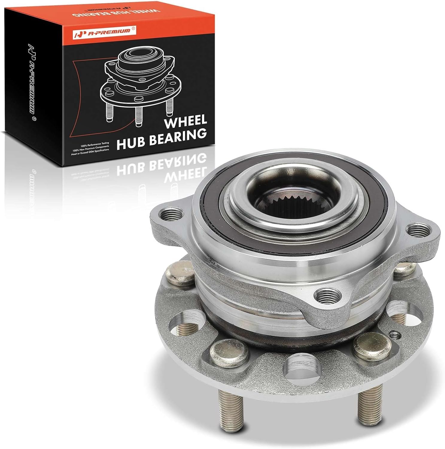 A-Premium Wheel Bearing and Hub Assembly with 5-Lug Compatible with Kia Sorento 2021-2022, Telluride 2020-2021, Carnival 2022 & Hyundai Santa Fe 2019-2023, Palisade 2020-2023, Santa Cruz 2022-2023