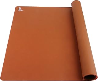 SUPER KITCHEN nieprzywierająca silikonowa mata do ciasta silikonowego maty do pieczenia, antypoślizgowa mata do ciasta ugniatająca do ciasta, podkładka dla dzieci, blat / lukr kremowy/cukierniczy / mata do ciasta / 60 × 40 cm (brązowa)