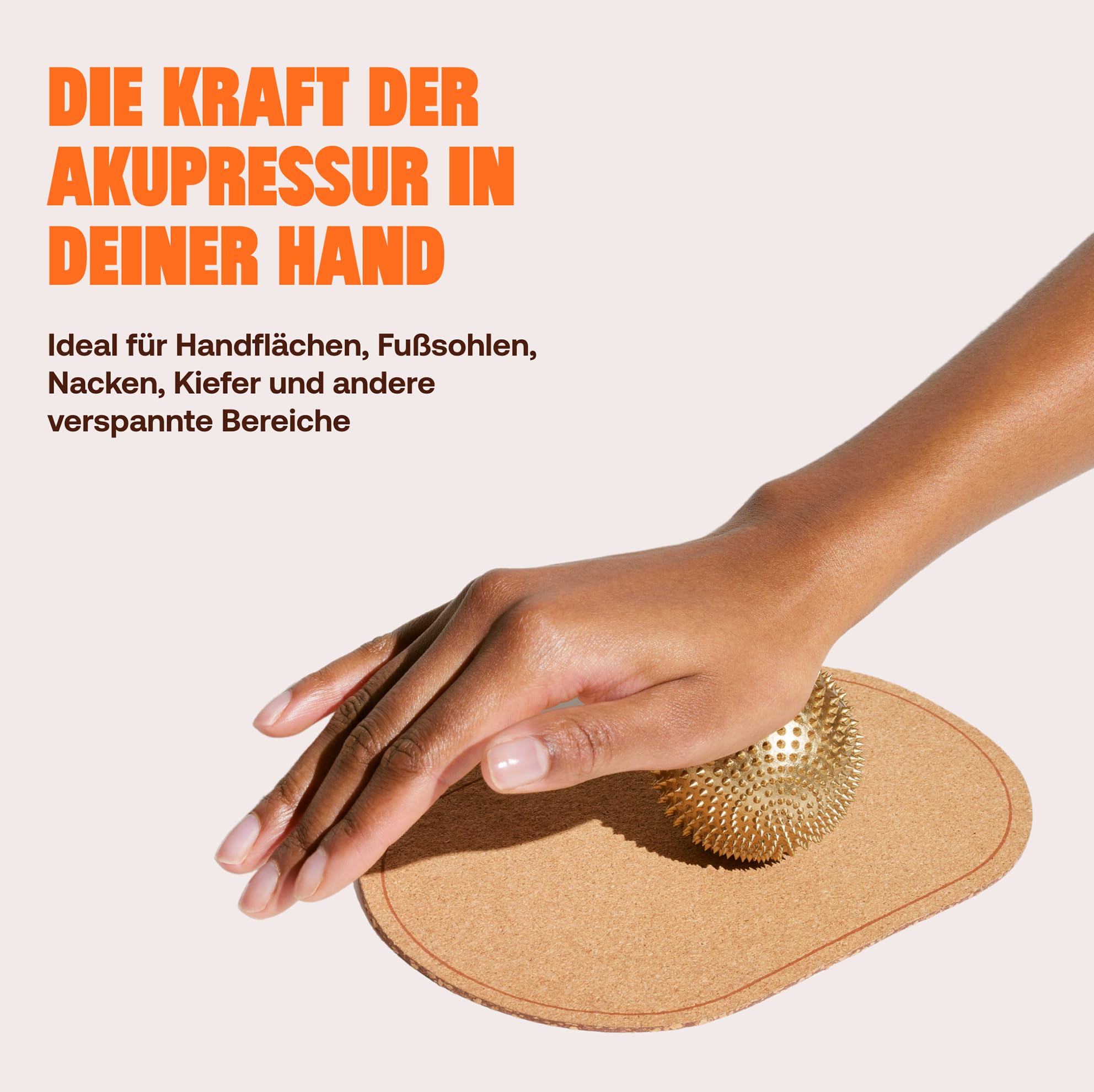 ShaktiMat [Das Original seit 2007] Spiky Ball - Igelball für intensive Akupressur und Massage - Faire Produktion - Rollmatte und Ständer aus Naturkork - Regen die Durchblutung an & lösen Verspannungen
