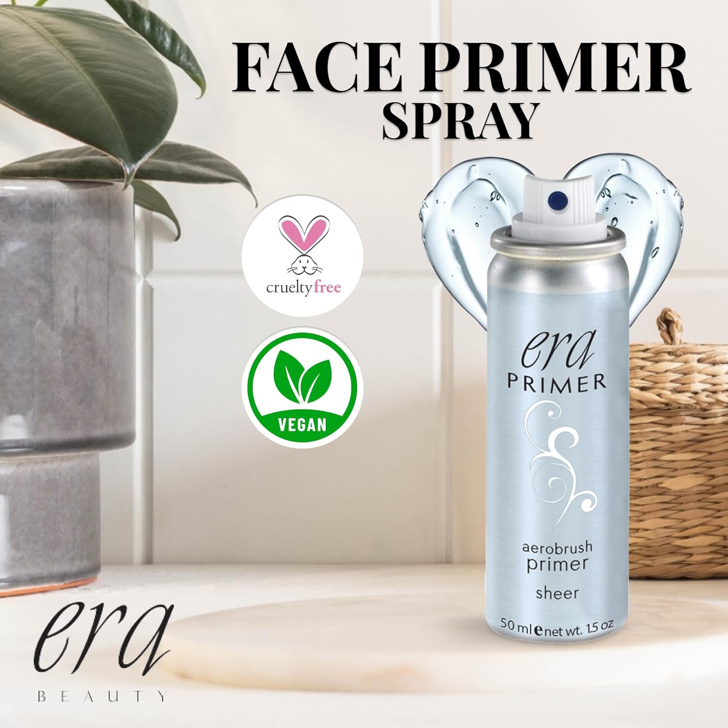 ERA Beauty spray makeup, Era Face PRIMER, 1.5oz, professional airbrush cosmetics by Era Beauty - Image 4