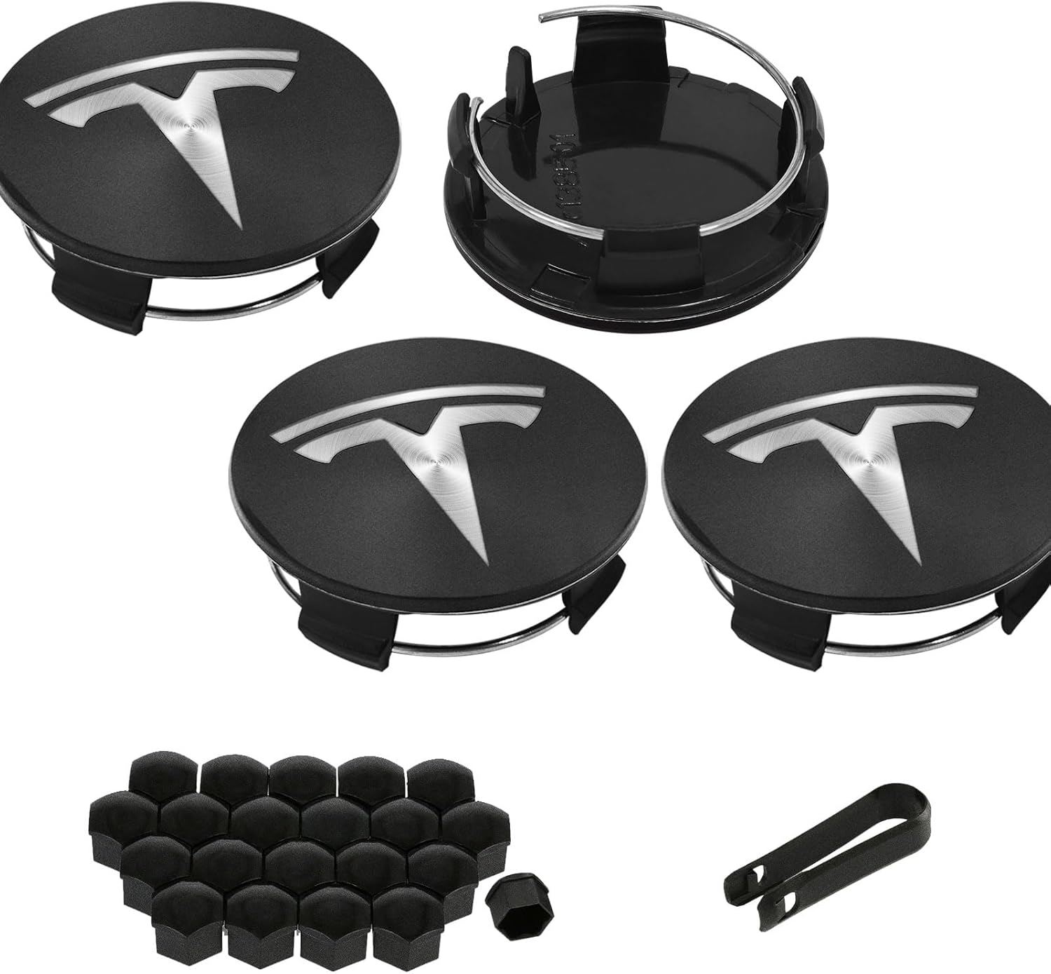 4 Pack Exterior Decoration Wheel Center Cover for Tesla Model 3 Model Y,56mm Hubcaps Wheel Rim Cover