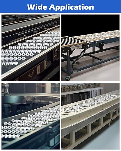 Miniatura 7 de Rodamiento de transferencia de bolas de 5/8 pulgadas, 80 rodillos de rodamientos de bolas de acero al carbono CY-15H, ruedas de transferencia