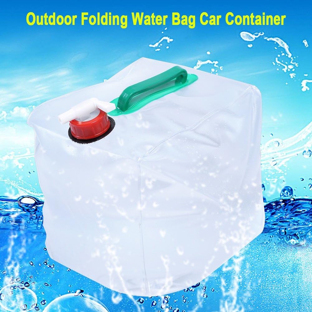 VGEBY 10L/20L Foldable Water Bag Portable Transparent Water Container Large Capacity for Outdoor Camping/Climbing/Picnic/Survival Emergency (Size : 10L) Outdoor Dining Tableware