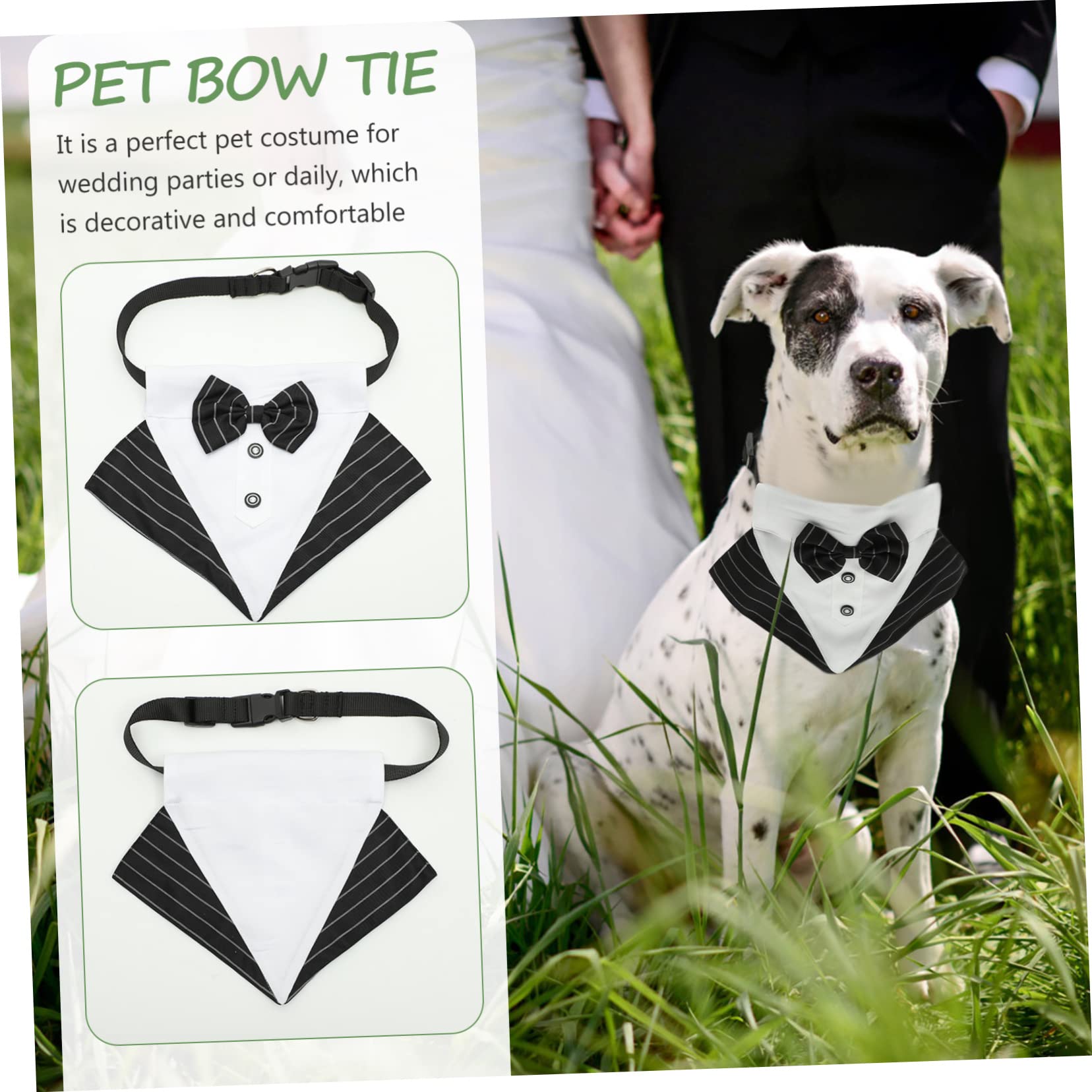 SUPVOX 3juegos Disfraz De Perro Esmoquin y Bandana Traje Elegante para Bodas y Fiestas Accesorio Decorativo para Mascotas