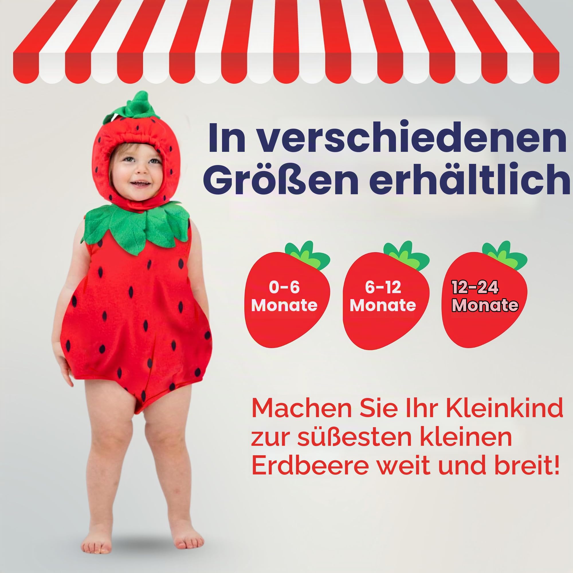 Dress Up America Süßes Baby-Erdbeer-Kostüm