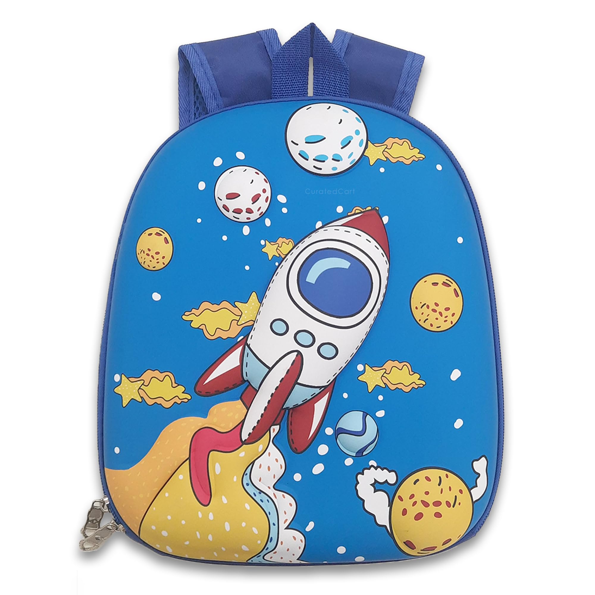 CURATED CARTChildren School Bagpack Cute Cartoon Printed Single Compartment Backpack Eggshell School Bag for 2-5 Years Kids Backpack for Boys and Girls