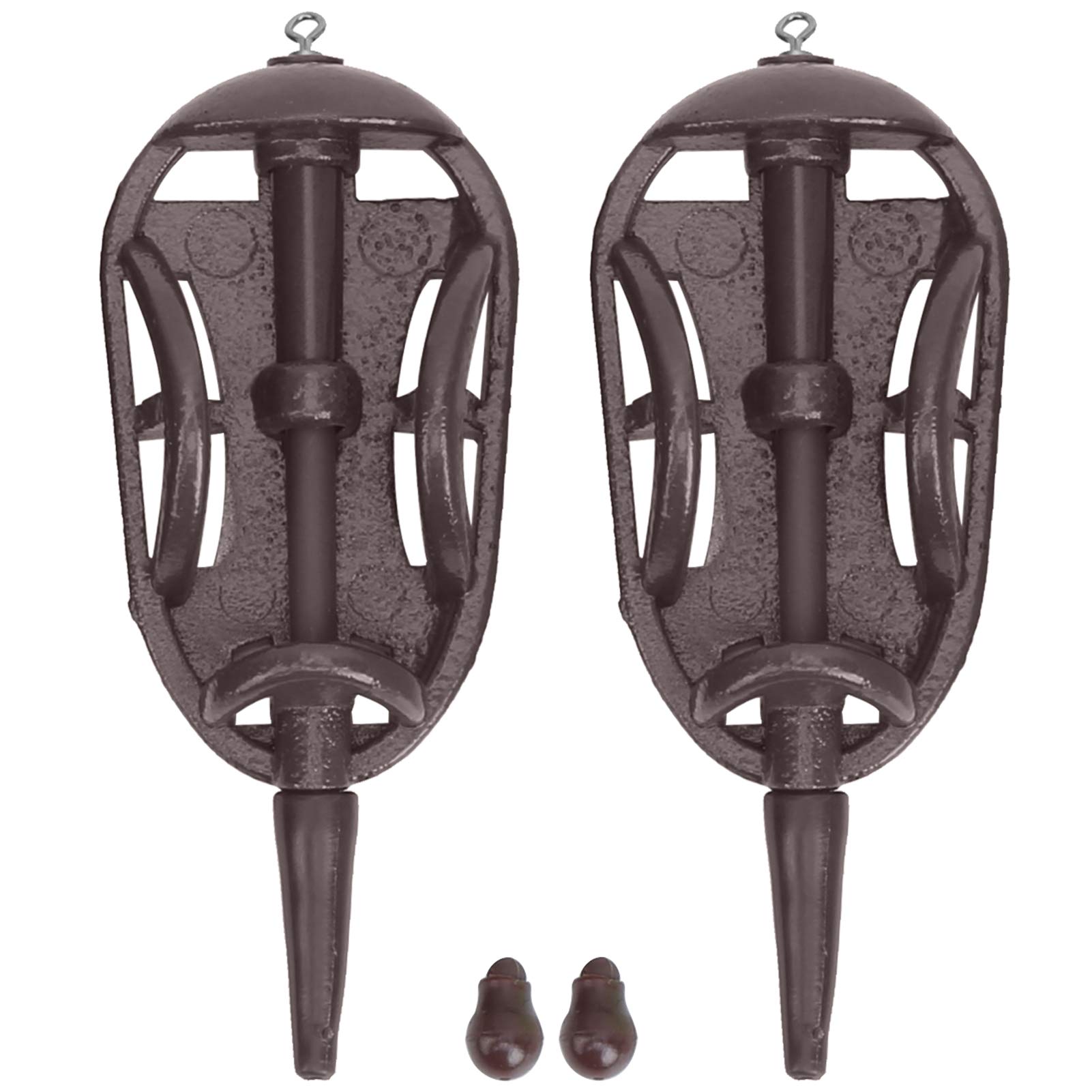 Keenso Inline-Feeder-Set – 2x Silikon-Zinklegierung-Feeder + Bohnenblock + Form, Leicht, Korrosionsbeständig, Für Karpfenangeln Keenso Inline-Feeder-Set – 2x Silikon-Zinklegierung-Feeder + Bohnenblock + Form, Leicht, Korrosionsbeständig, Für Karpfenangeln