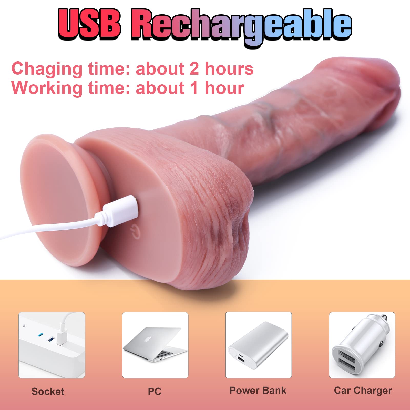 Dildo Realistici con Forte Aspirazione, Vibratori Riscaldato a 42 °C con Stimolatore Del Punto G remoto, Giocattolo Sessuale Dildo Anale in Silicone con 10 Vibrazioni 10 Spinte e Rotazioni