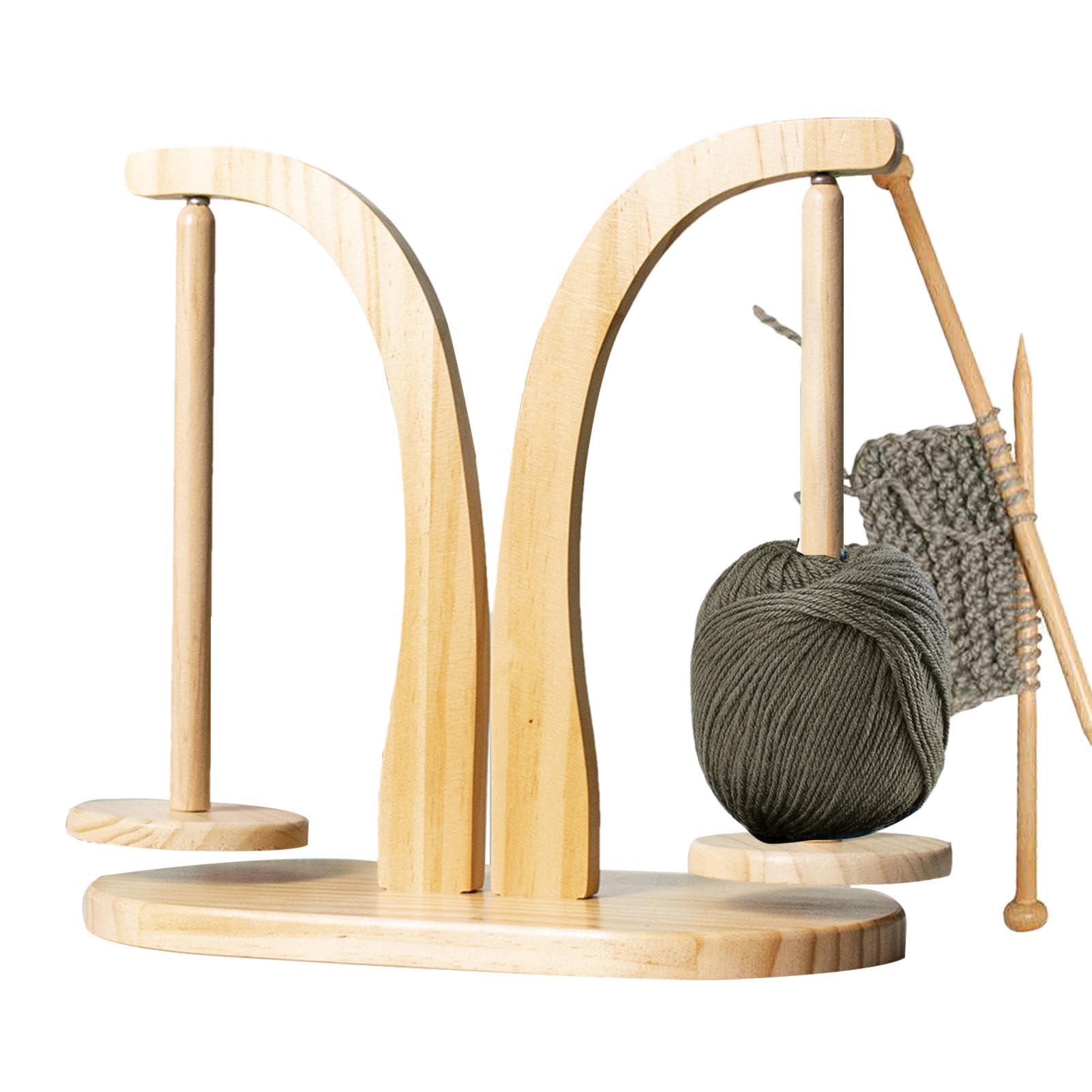 Dérouleur De Laine Magnétique En Bois - Support Bobine Fil Rotatif - Pour Tricot, Crochet, Couture