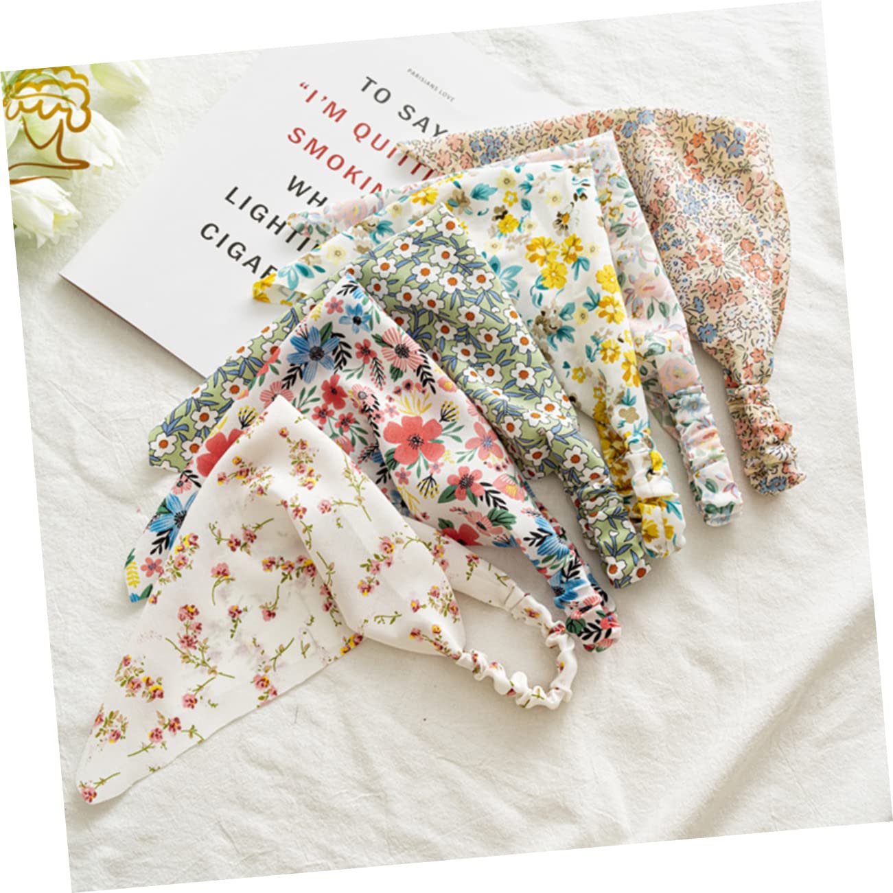 Didiseaon 18 Piezas Turbante De Flores Pañuelo Bohemio Lazos Para El Cabello Bohemios Turbantes Para El Cabello Para Mujeres Diademas De Mujer Banda Elástica Perder Tela Hebras De
