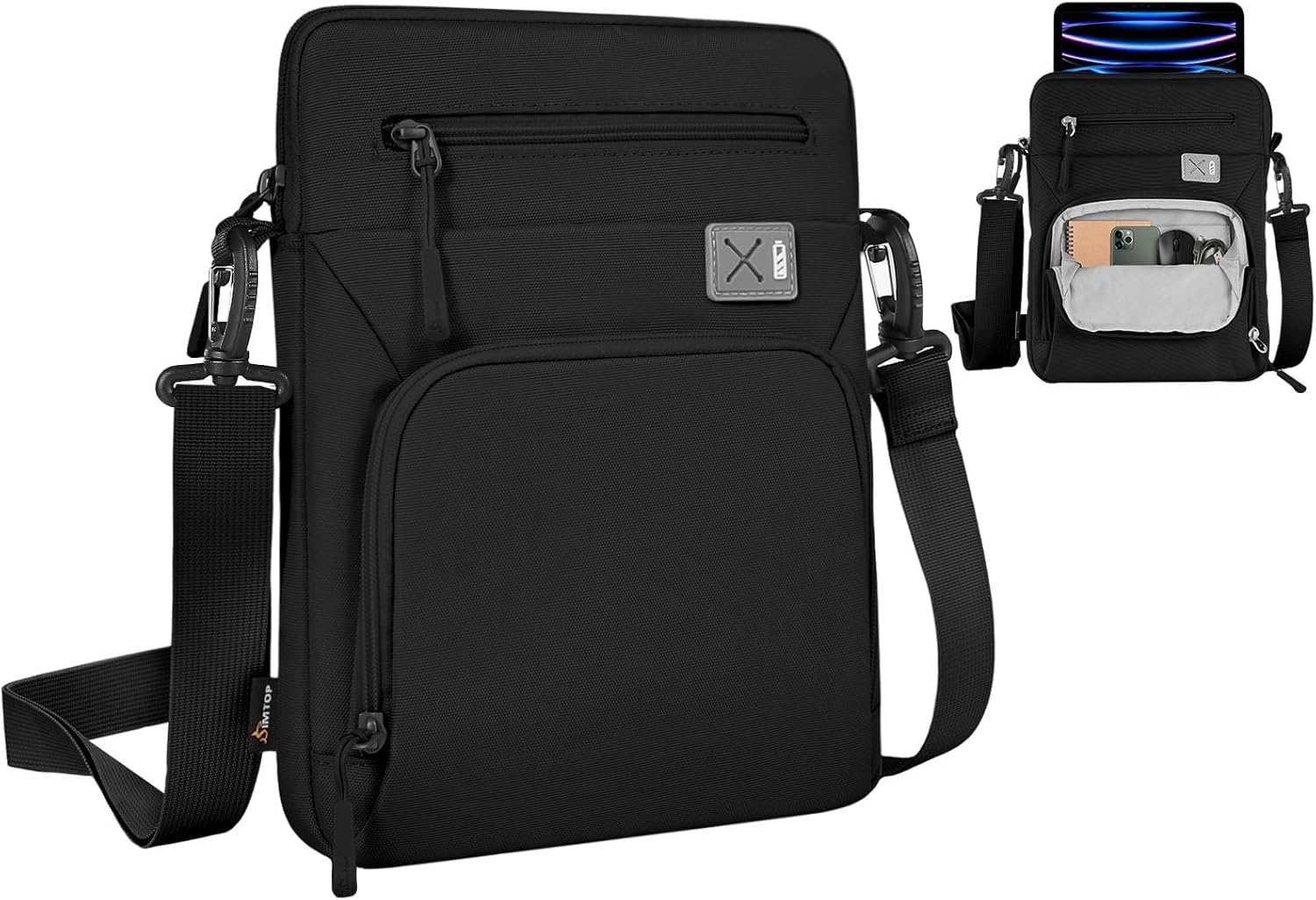 12.9 Inch Tablet Sleeve, Compatible with iPad Pro 12.9 (6th–3rd Gen, M4/M2/M1) with Magic Keyboard, Smart Keyboard Folio, Slim Folio Pro Case & More – Slim, Shockproof, Water-Resistant Case, Black