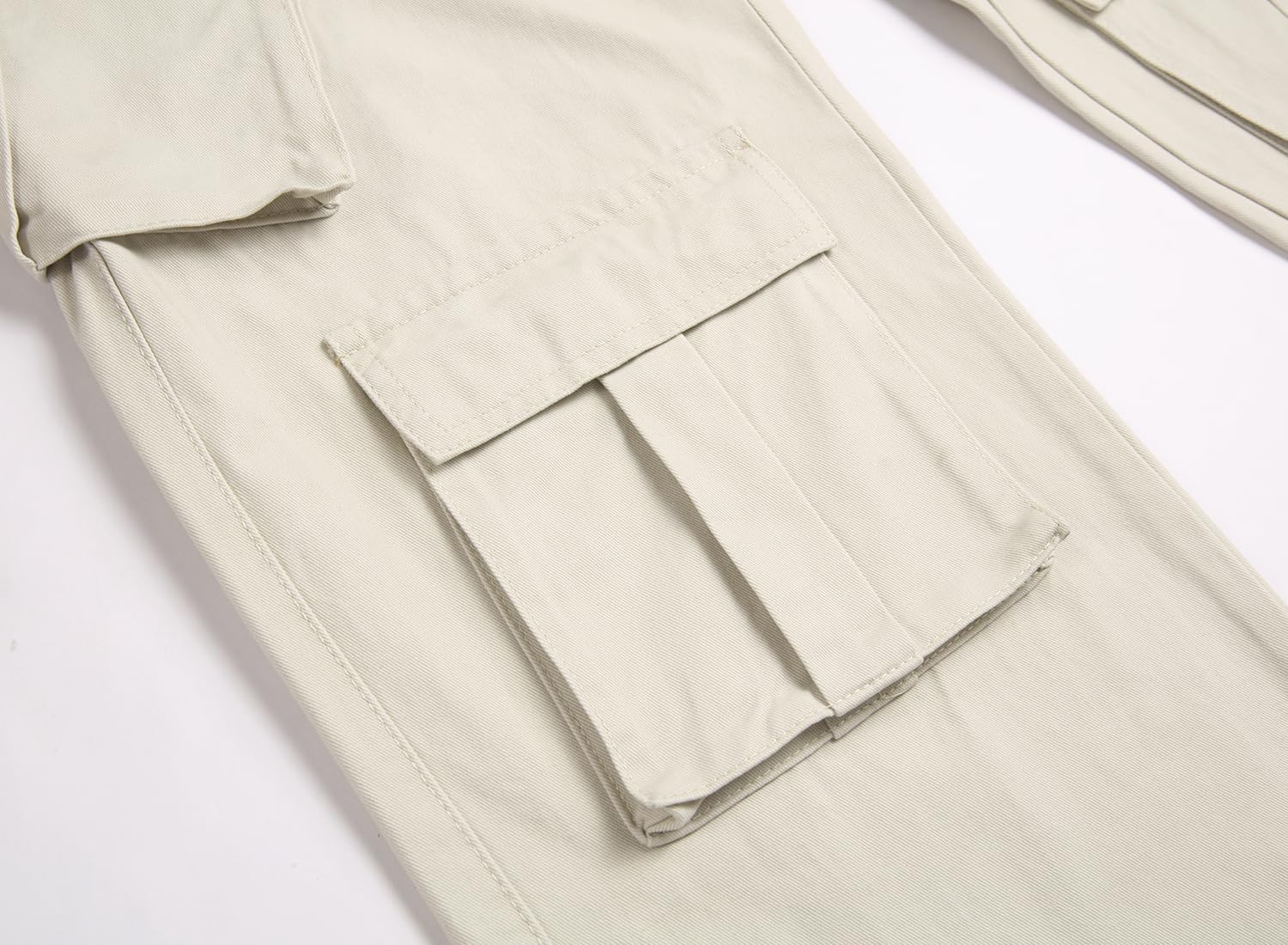 Mens Casual Cargo Pants Baggy Fit Multiple Pockets Loose Wide Leg Streetwear Trousers - Image 5