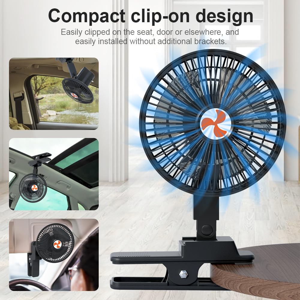 car fan that plugs into cigarette lighter Amazon.com: AOWEITOUR 12 Volt Oscillating Car Fan, 6