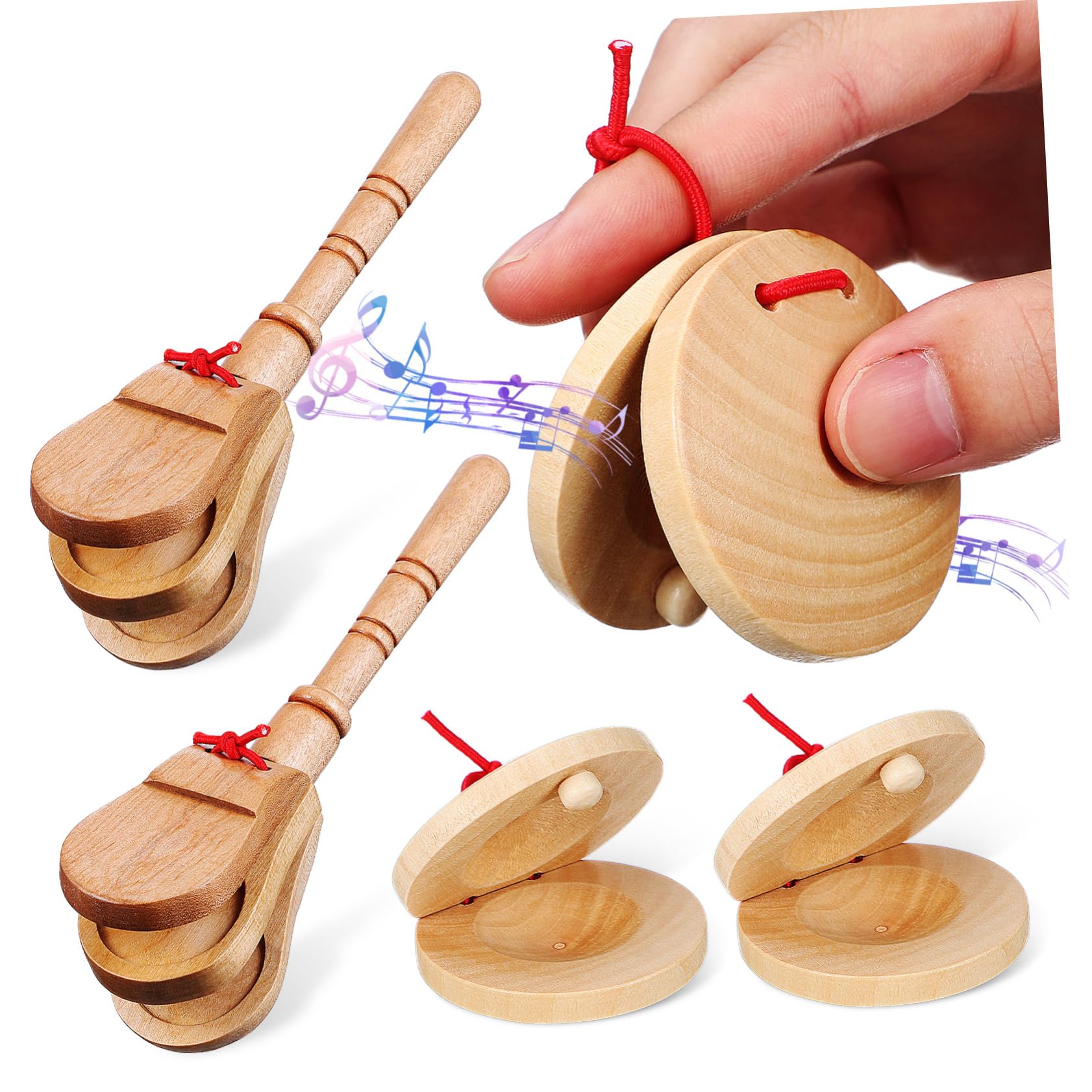 Amazon.co.jp: Housoutil 4本 ハンドル 響板 スペイン風 カスタ