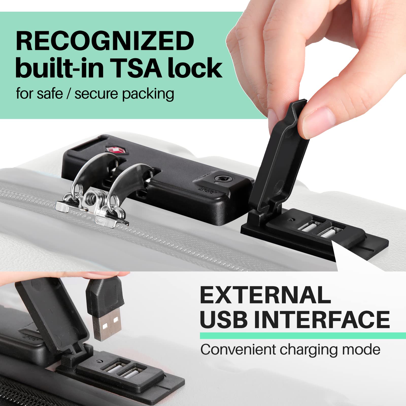 AnyZip Carry On Luggage 21" H...B0BW9BHH7R