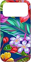 Vista 22 de Hawaiian Tropical Phone Case Yellow Red Hibiscus Plumeria Case for iPhone 17