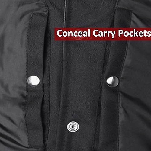 Miniatura 8 de ARMOR - Chaleco de piel para hombre de SOA Anarchy para motocicleta con bolsillos ocultos M Negro