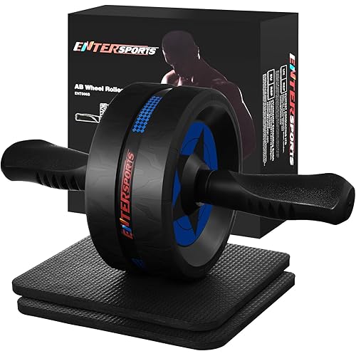 Ab Roller Wheel for Abs Workout - Abdominal Exercise Equipment with 2 Knee Pads for Home Gym, Core Strength Training, Fitness Equipment for Men & Women