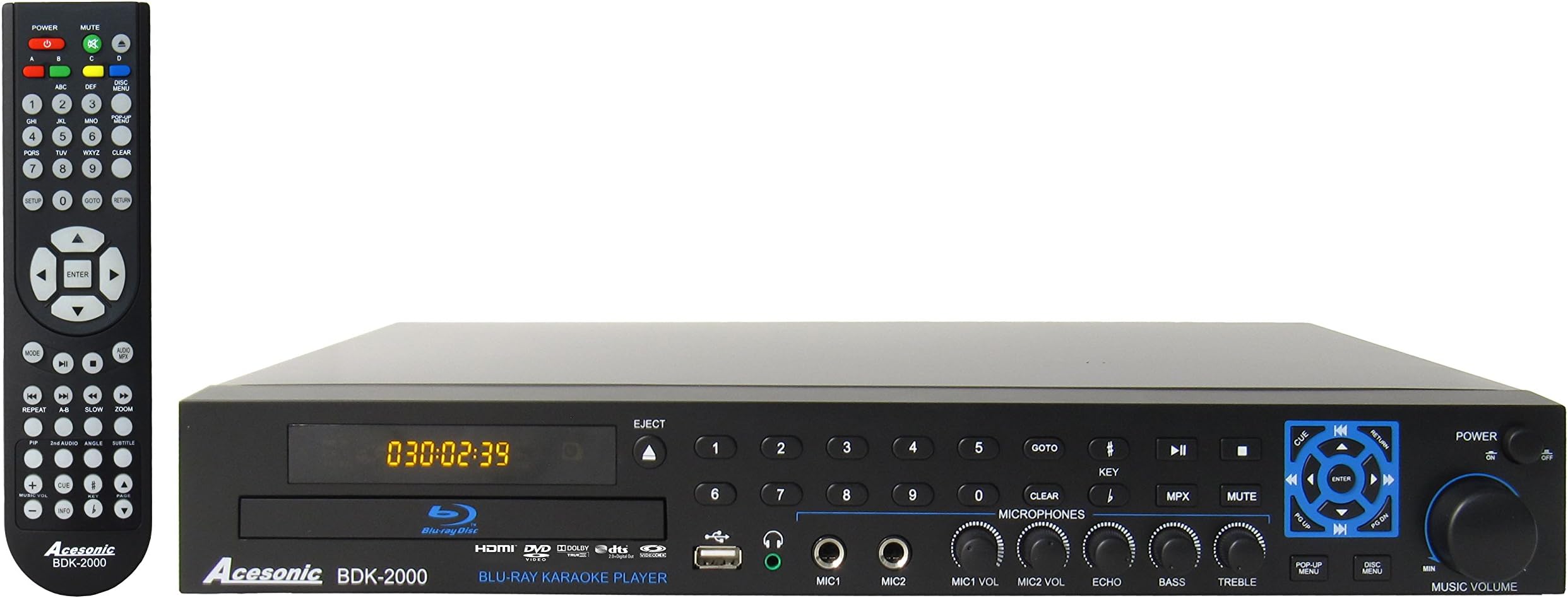 BDK 2000 Blu-Ray Disc Multimedia Karaoke Player with Digital Recording