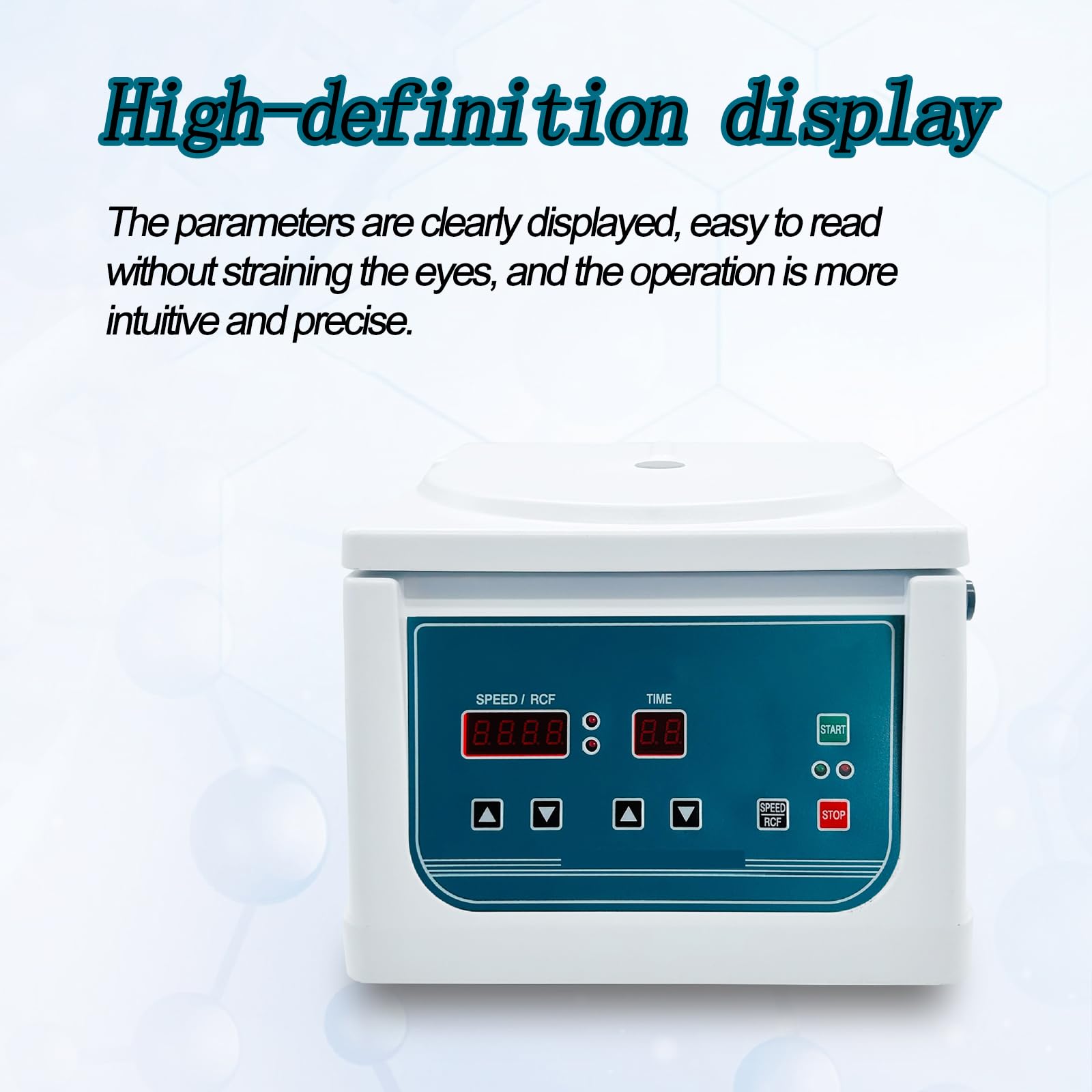 MObyat Digitale Laborzentrifuge, 300–4000 U/min, Tischzentrifuge, 10 Ml/15 Ml X 8 (max. 2156 X G), Timer 1–99,59 Min, Bürstenloser Motor, Für Forschung Und Lehre An Universitäten