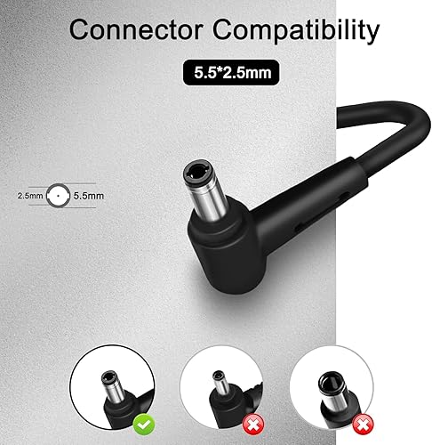 Miniatura 4 de Cargador de 90 W compatible con cable de alimentación Asus Monitor Rog Strix PG279Q PG279 PG279QZ XG27UQ PG259QN TUF Gaming VG27AQ VG32VQR VG35VQ