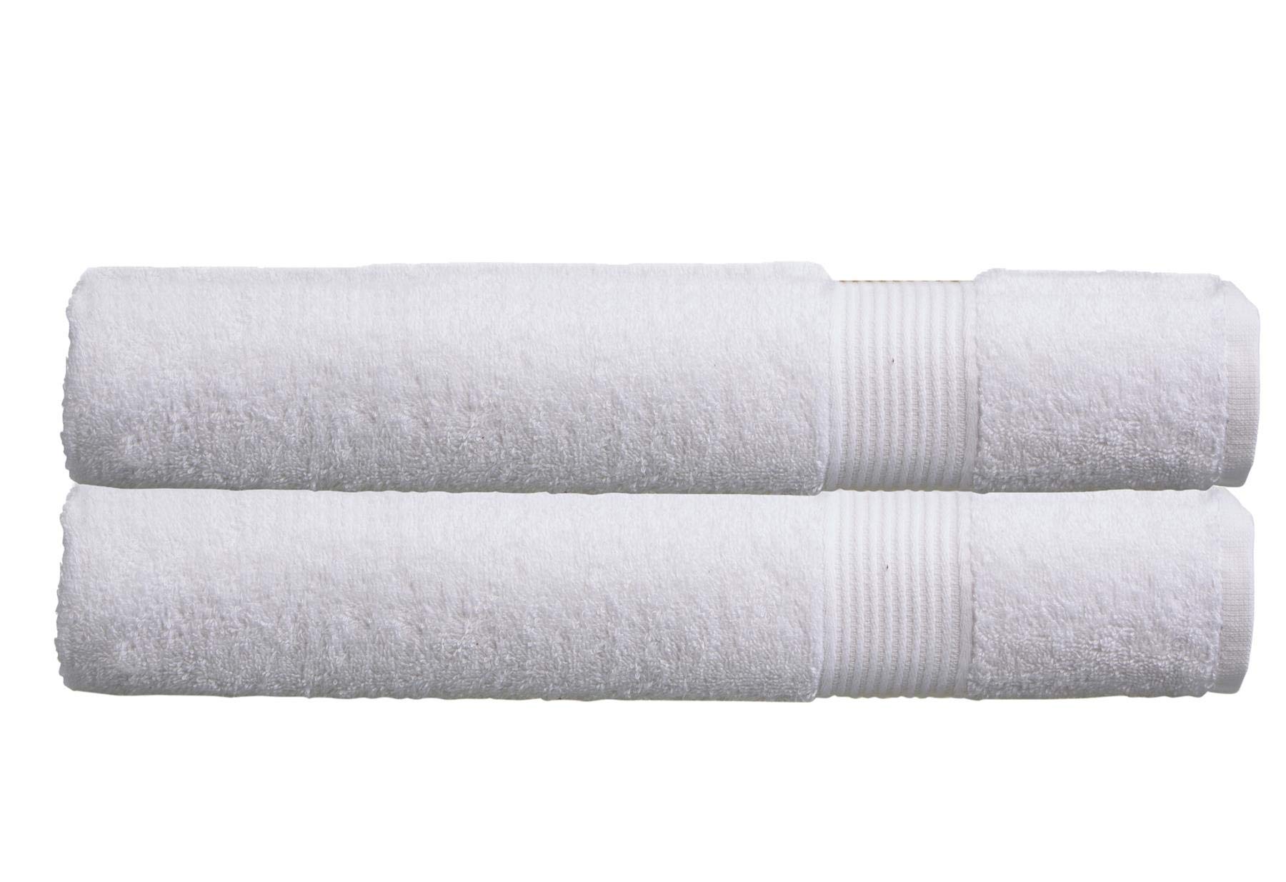Olivia Rocco Egyptian Cotton Towels Home Bathroom Towel Set Bale Fade Resistant 500gsm Home Collection Bales Bath Sets, 2 Bath Sheets White
