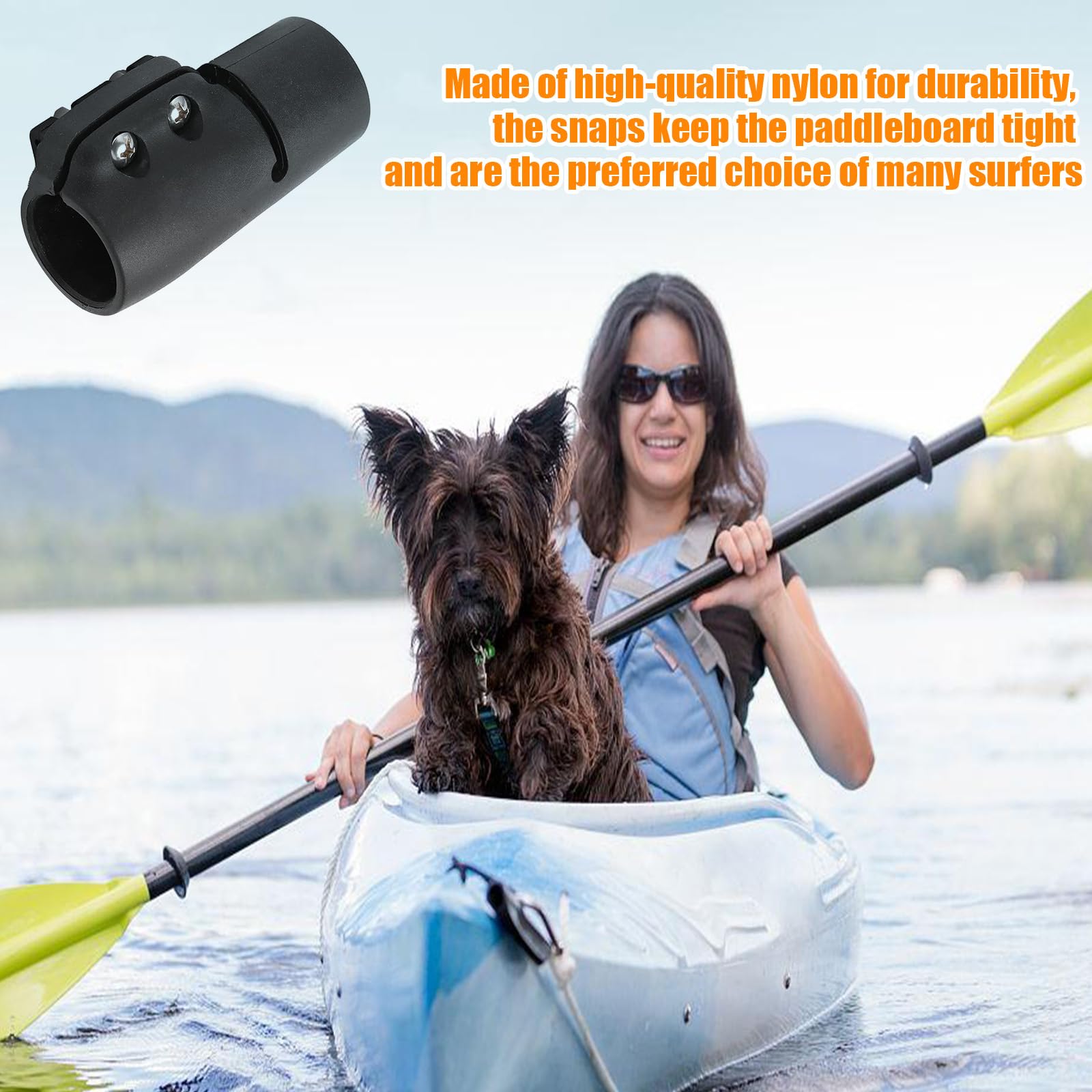 Morsetto Pagaia SUP a Sgancio Rapido, 2 Clip PVC, Rilascio Rapido con Serratura da Surf
