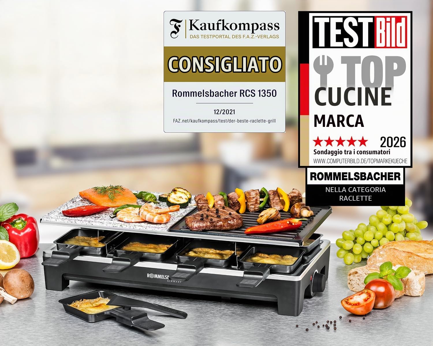 ROMMELSBACHER PARRILLA RACLETTE RCS 1350