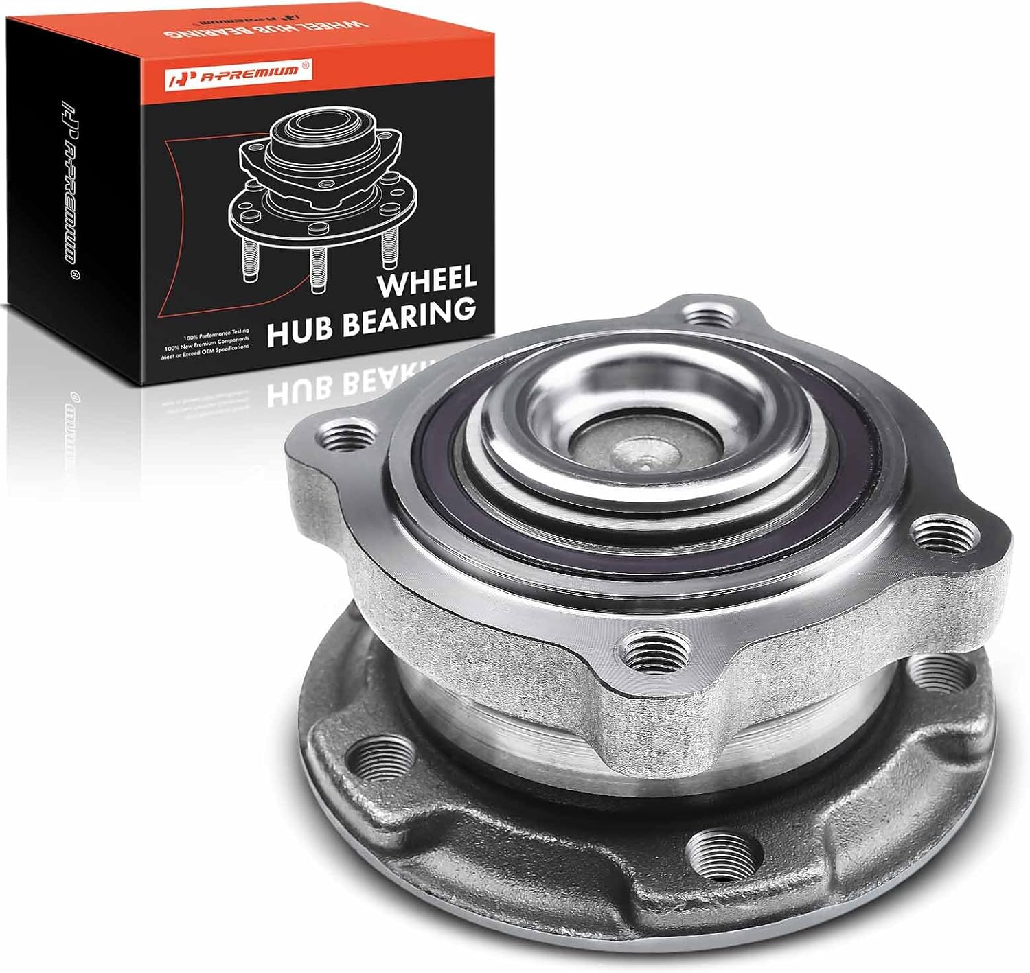A-Premium Front Wheel Bearing Compatible with BMW X5 2014-2016, X6 2015-2016
