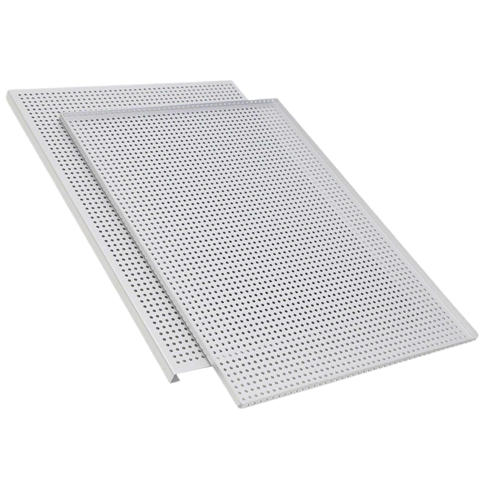 Hojas de hojaldre para hornear, 2 piezas de aleación de aluminio Bandeja para hornear perforada, sartén de hornear multipropósito, bandeja de hornear Mille Feuille para panadería en el hogar (40x30cm
