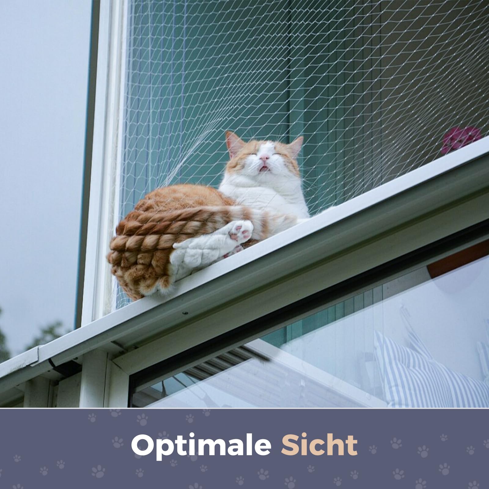 Filet De Protection Pour Chat Balcon 6x3 M – Renforcé, Sans Perçage, Résistant UV Et Intempéries - 13