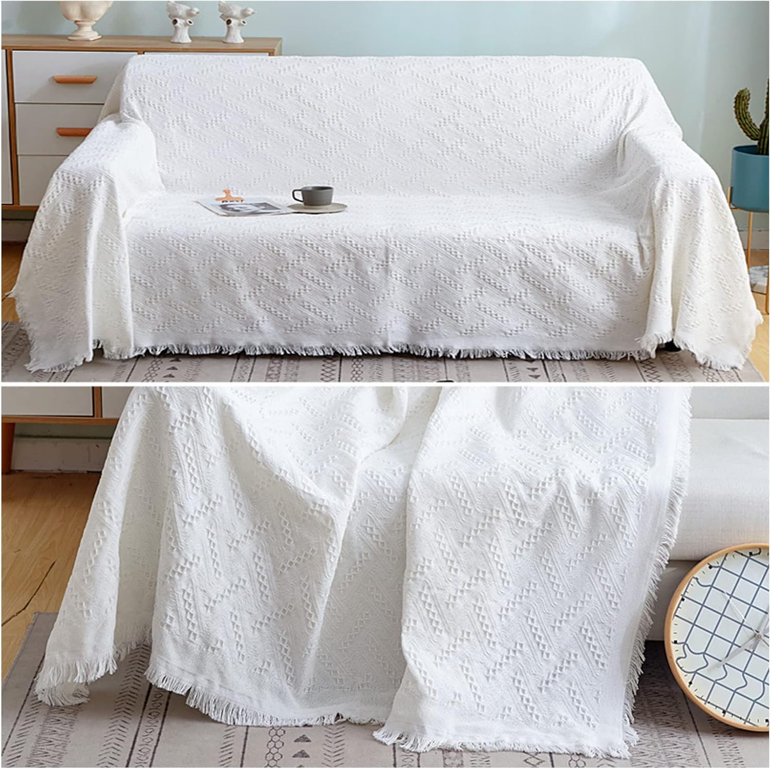 PJDYHA Throw Cover, Grey Sofa Cover Oversized Couch Covers