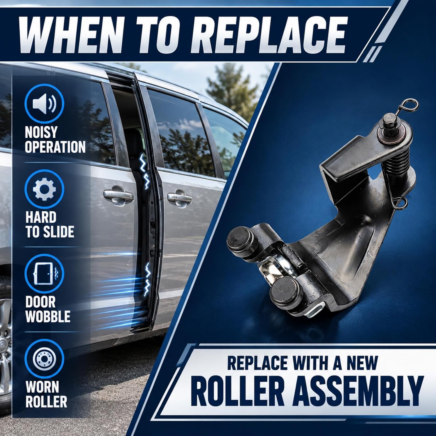 Right Sliding Door Roller for 2011-2017 Honda Odyssey 72521-TK8-A11