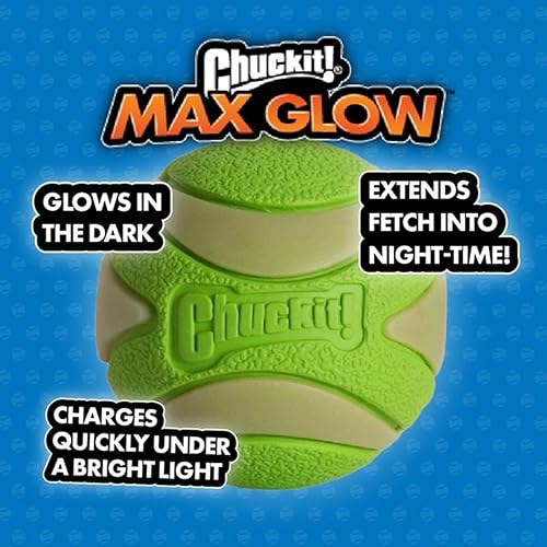 Miniatura 4 de Chuckit! Max Glow Ball Toy para perros - Pequeña 2 pulgadas de diámetro
