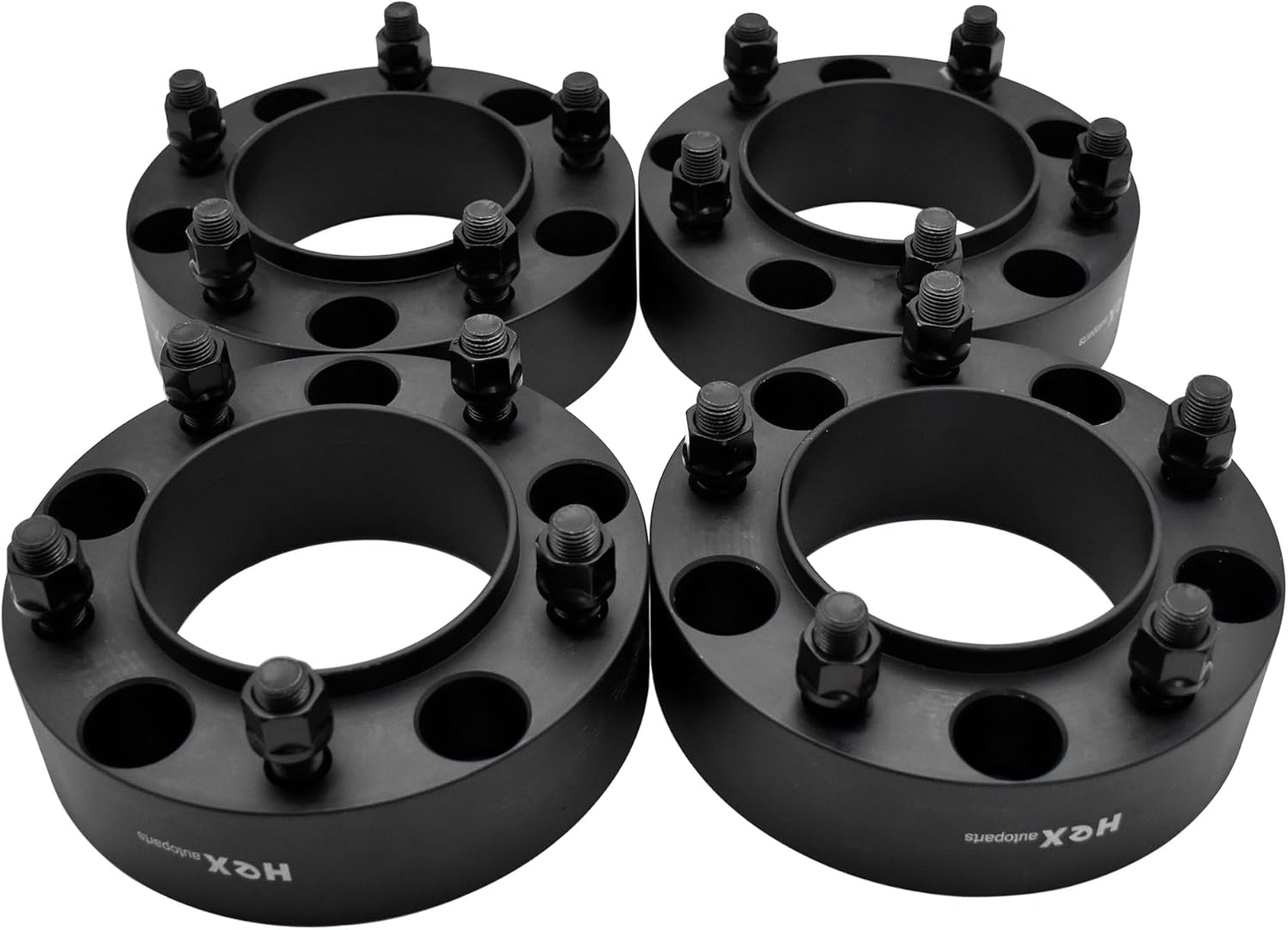 Hex Autoparts 2" 5x150 Black Hubcentric Wheel Spacers Adapters 4pcs 110mm CB with 14x1.5 Studs Compatible with Toyota Tundra Sequoia Land Cruiser Lexus LX570