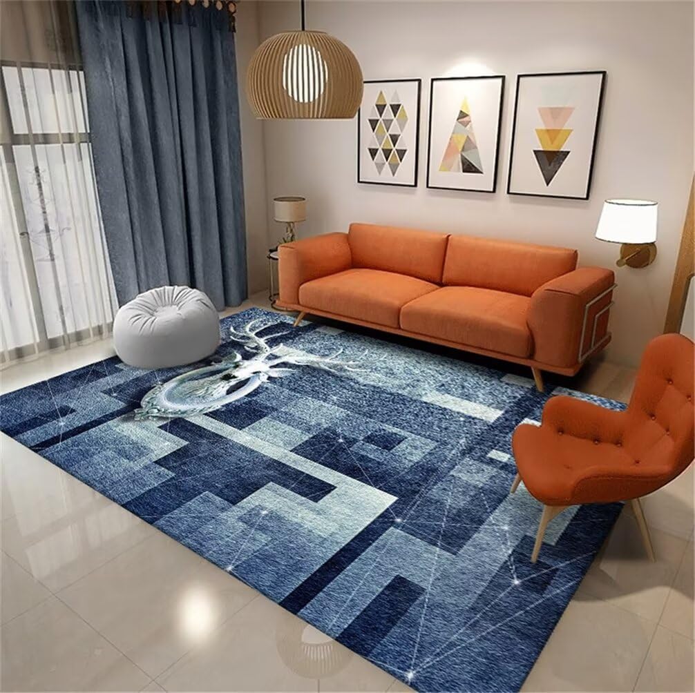 Tapis de sol de 200x300 cm bleu pour décorer une chambre d'ado fille