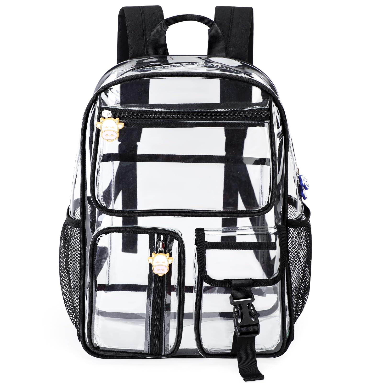 TINYAT Zaino trasparente Borsa trasparente resistente Zaino trasparente grande Approvato per lo stadio per college, concerti, sport