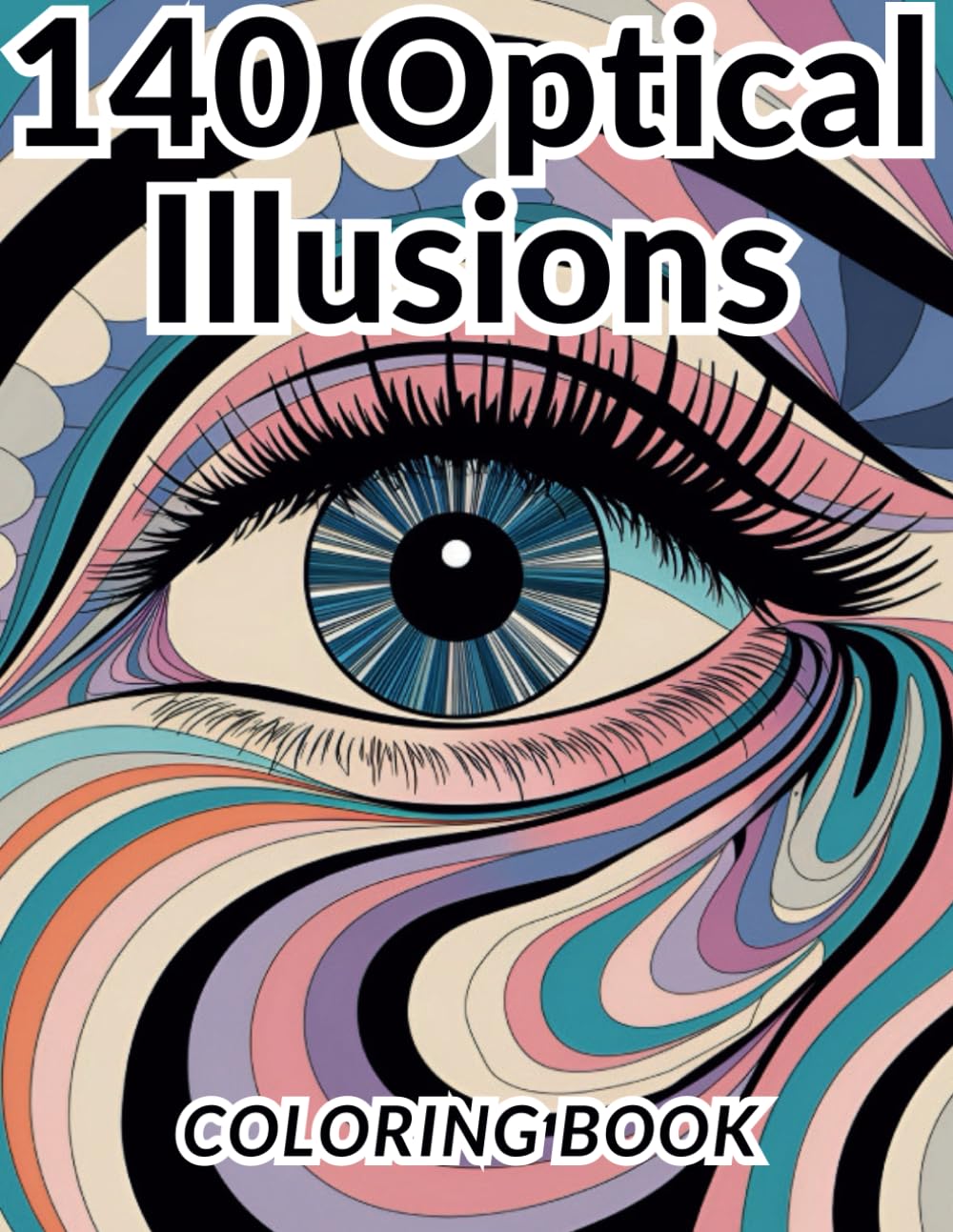 140 Optical Illusions Coloring Book