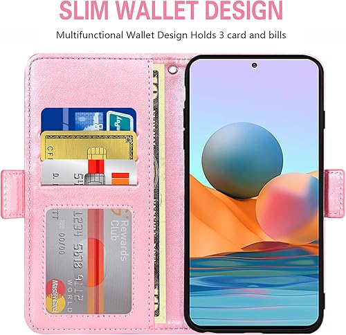 Miniatura 3 de Asuwish Funda compatible con Xiaomi Redmi Note 10 Pro y protector de pantalla de vidrio templado, correa de muñeca con soporte para tarjeta de