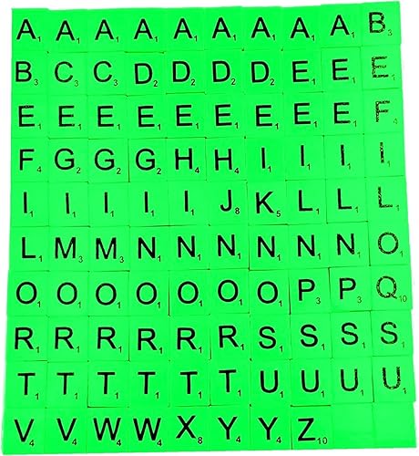 Miniatura 4 de Scrabble - Juego completo de cartas en color verde, juego de mesa de Scrabble ideal para reemplazar juegos, bodas, manualidades y álbumes de recortes