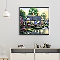 Vista 7 de Kits de arte de diamantes de paisaje para adultos: pintura de diamante campestre casa de campo DIY 5d Kit de pintura de diamante de taladro completo