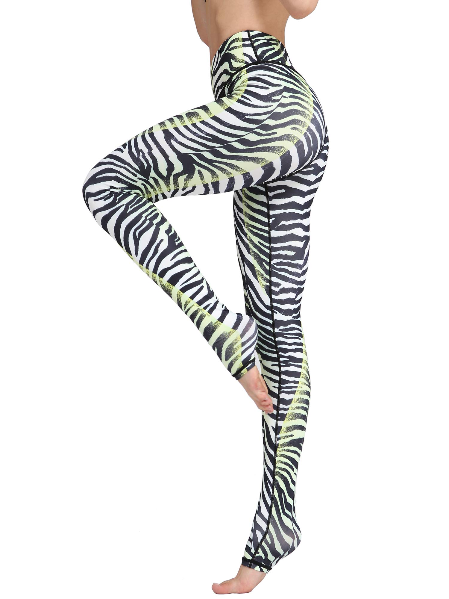 FLYILY Damen High Waist Gym Sport Leggings Tummy Control Erweiterte Version Yoga Hosen Running Workout Stretch Trainingshose Laufhose mit Aufdruck