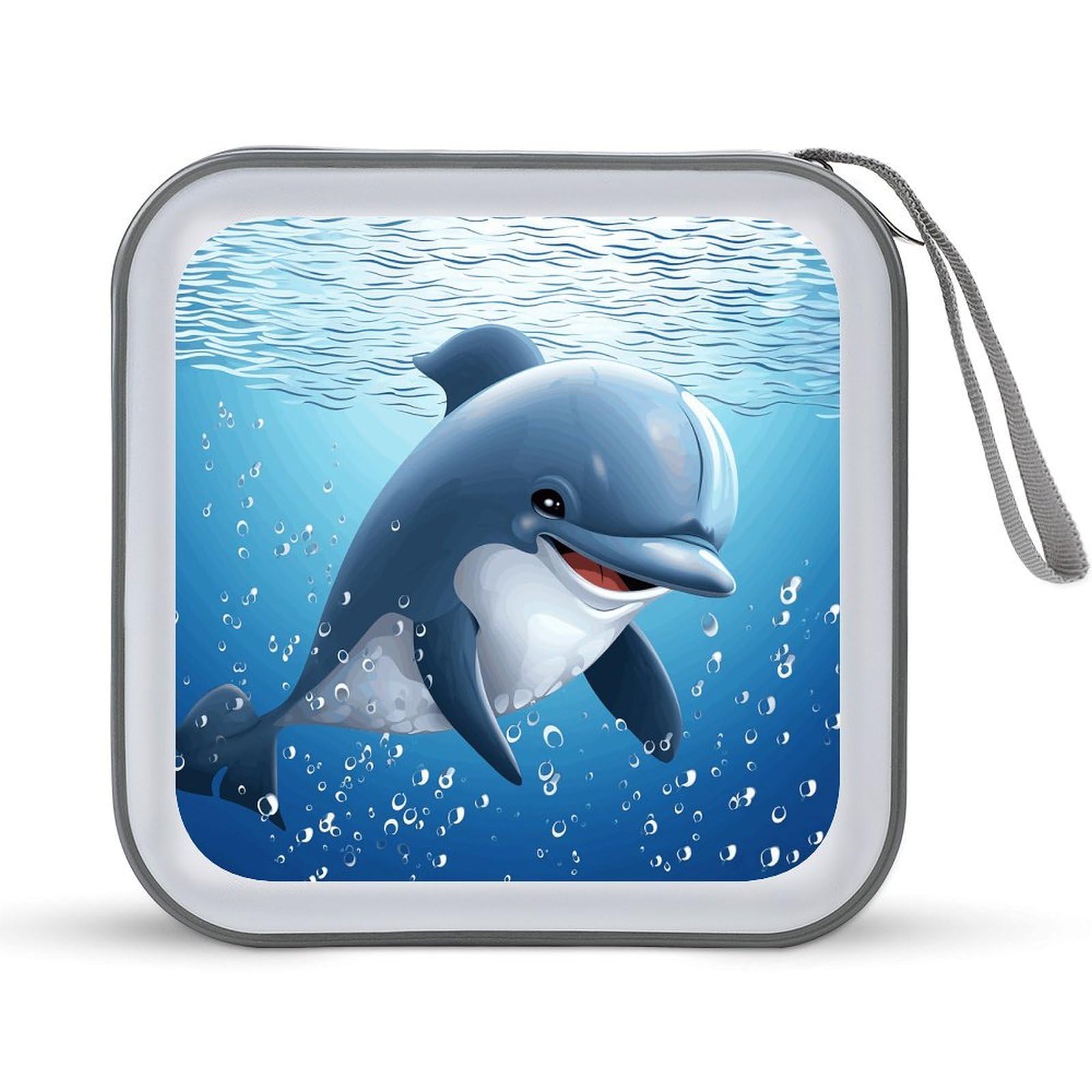 VstaDank Baby Dolphin DVD Case 40 Capacity Protective Storage Organizer Binder Booklet Album Portable Disc Wallet Car CD Disk Holder Hard Plastic CD Cases CD DVD Case Holder