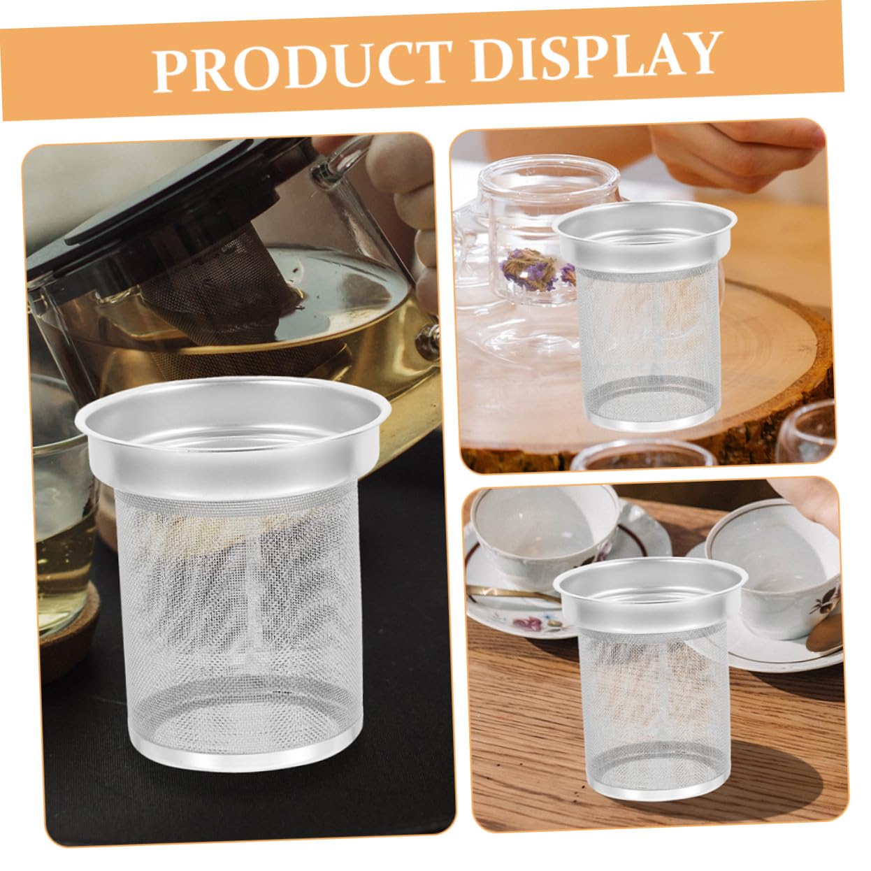 Ipetboom Edelstahl Tee Ei mit Feinem Sieb Teefilter für Losen Tee Silber Langlebig und Spülmaschinenfest für Teekanne und Tasse