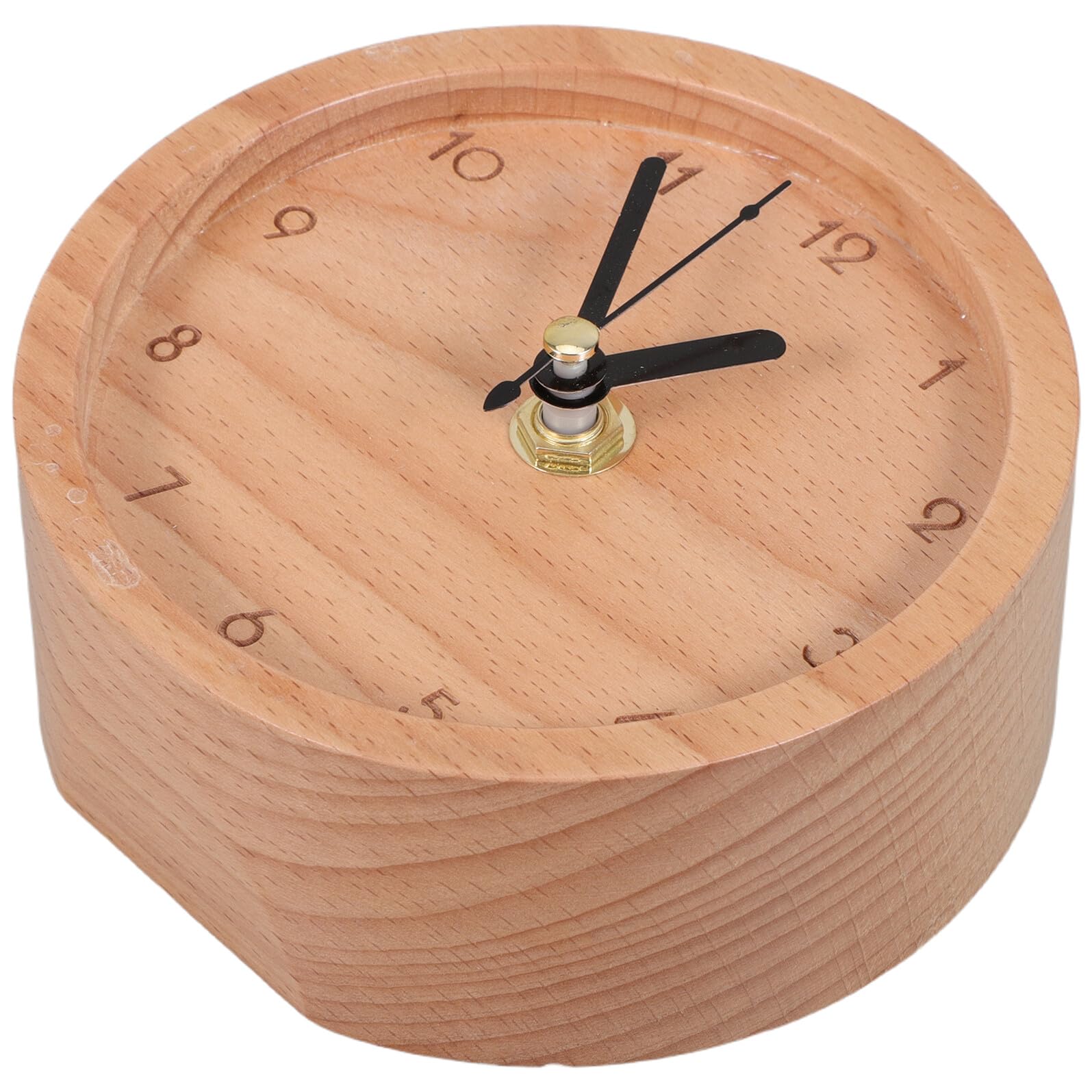 Reloj de escritorio redondo para dormitorio y sala con estilo atemporal cálido
