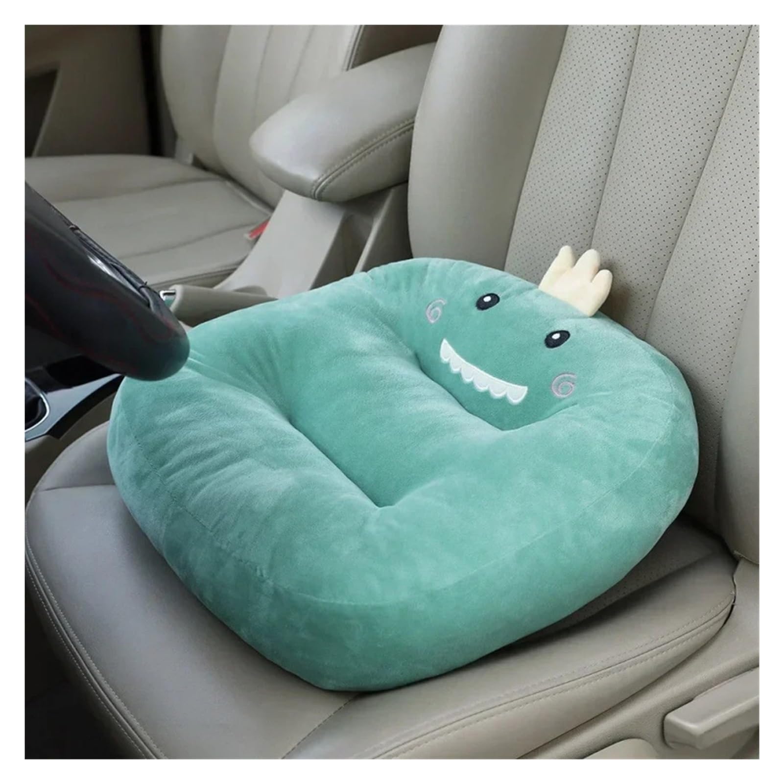 Hviyroi car seat cushion Thick Cartoon Shaped Car Seat Cushion Backrest Pillow(Dinosaur)