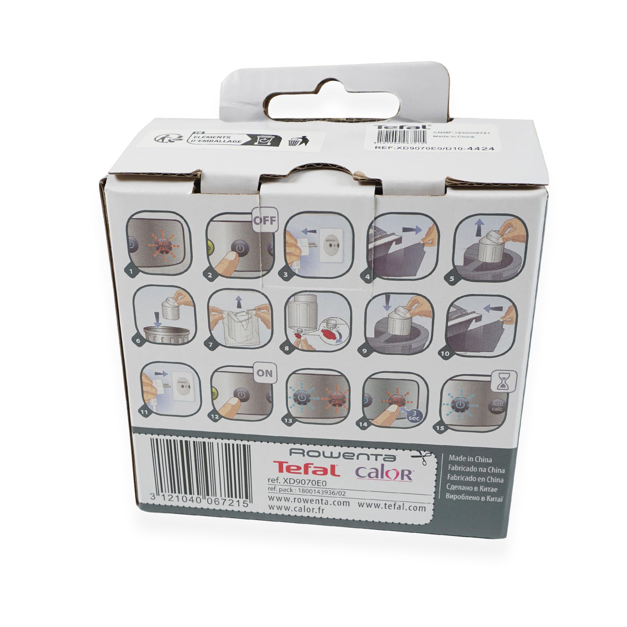 2x Antikalk-Filterkartusche für Dampfbügelstation - kompatibel mit Rowenta, Calor, Tefal Liberty - Original XD9070E0