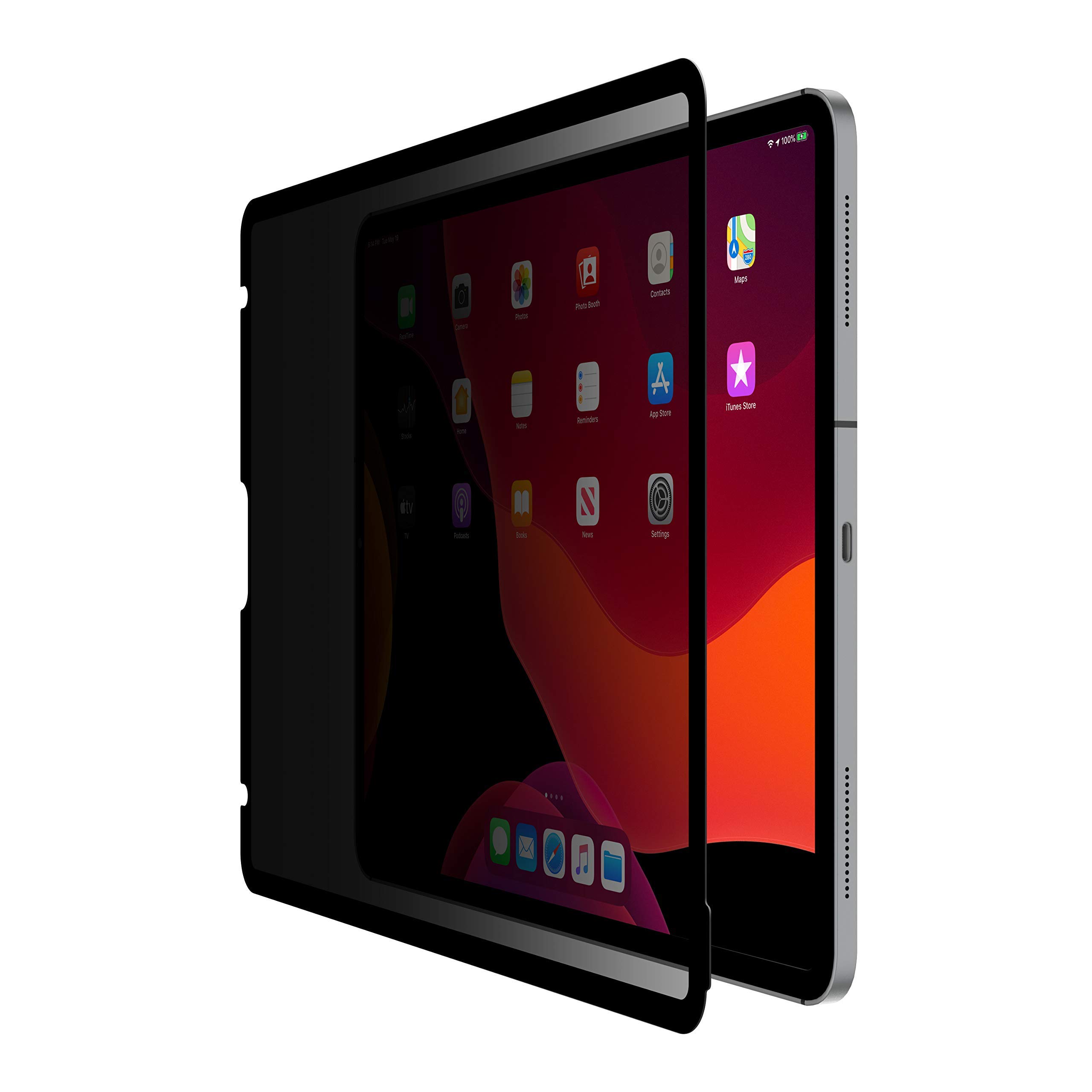 Belkin ScreenForce TruePrivacy Proteggi Schermo per iPad PRO 12.9, Pellicola Protettiva per Privacy, Rimovibile e Riutilizzabile, Trasparente